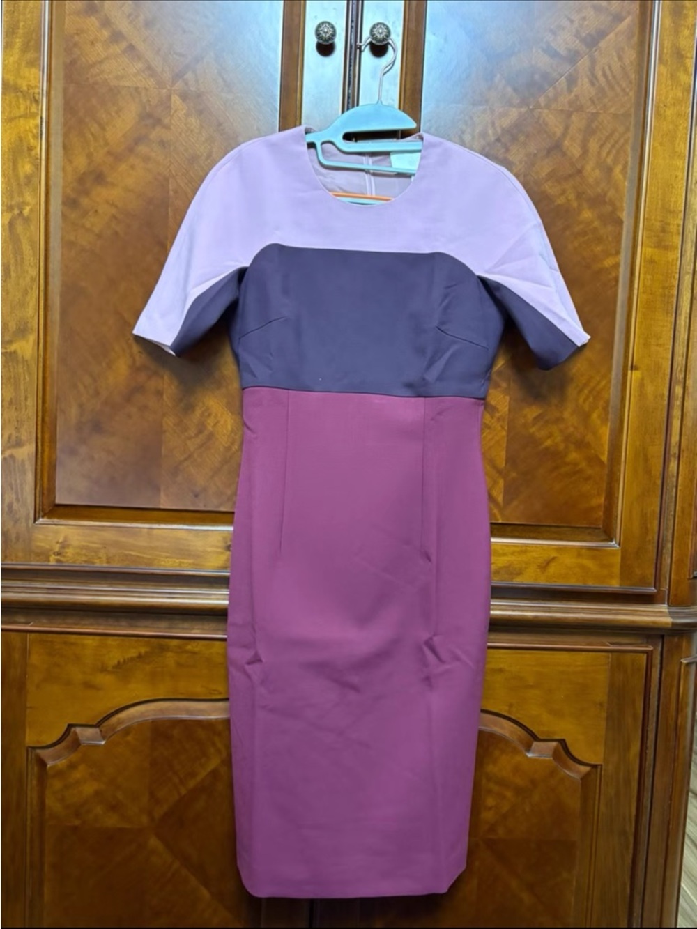 Boss Colorblock Midi Dress in Lavender, Plum & Berry